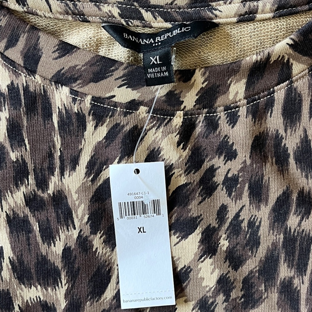Banana Republic Animal Print Blouse - Brown and Black - Picture 3 of 8